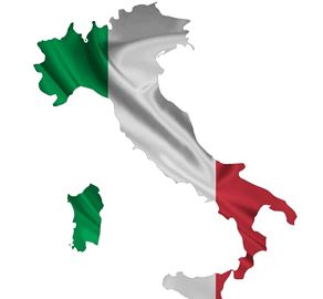 Italien med flag farver